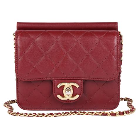 chanel burgundy bag 2018|Chanel lambskin quilted mini.